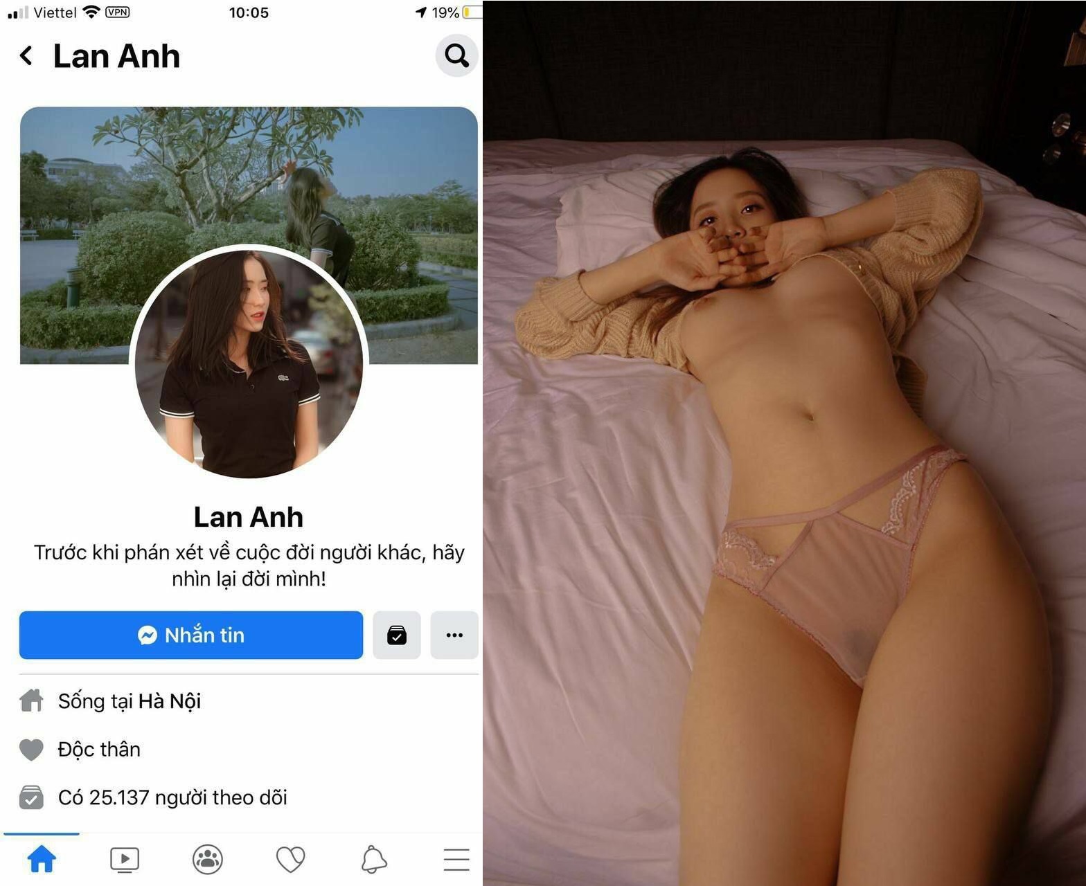 Lan Anh bị phát tán clip khoe thân đầy táo bạo